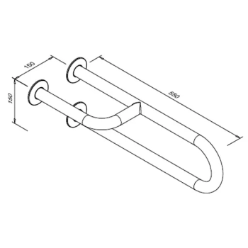 Poręcze stała 3 - podporowa umywalkowa